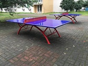 翻边钢板标准露天户外乒乓球桌家用可折叠移动室内外乒乓球台大款