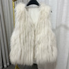 貉子毛车条皮草马甲外套，女冬款2023洋气，小个子时髦显瘦