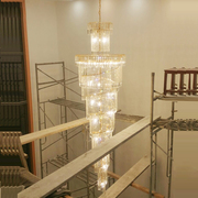 复式楼梯水晶吊灯别墅楼梯长，吊灯欧式水晶灯，led5w客厅水晶大吊灯