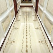 欧式瓷砖拼花图案客厅地砖走廊过道入户拼花室内地板镀金抛晶砖80