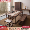 整装老榆木茶桌椅组合泡茶桌禅意实木新中式，茶台小户型茶桌茶室