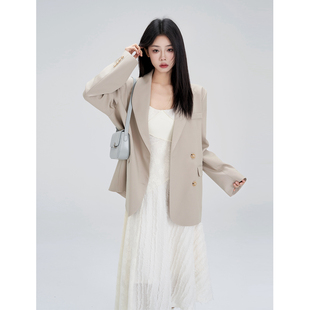 一颗小野莓时尚气质设计感韩版西服宽松休闲上衣春秋西装外套
