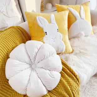 可爱兔子抱枕女生睡觉客厅沙发靠垫软毛绒靠枕办公室午睡床上枕套