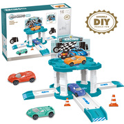 儿童拼装立体停车场大气轨道车汽车模型套装男孩玩具