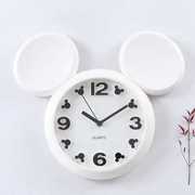 米老鼠儿童卧室挂钟可爱挂钟，静音钟表可爱造型闹钟免打孔挂墙客厅