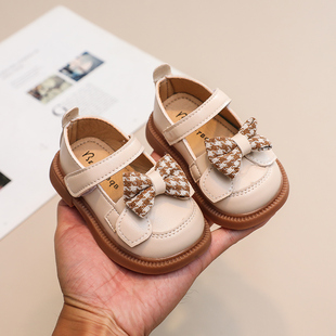 2023女宝宝婴儿学步鞋0-1-2一3岁春秋软底方口女幼小童公主单鞋子(单鞋子)