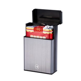 德国mooii香烟盒男便携粗20支装软包专用塑料，金属烟盒diy收纳盒壳