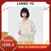 lamboyo原创设计2023秋冬镂空套头毛衣羊毛保暖舒适针织衫女