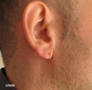 纯银耳环男女欧美潮流，个性简约小耳圈耳骨环情侣耳钉14k圆圈耳环