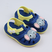 儿童包头凉鞋男童夏季1-3岁塑料，防滑包头软底宝宝婴儿学步沙滩鞋