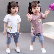 儿童装女童夏装套装小孩，衣服宝宝夏天一两岁1周岁2到3韩版潮4