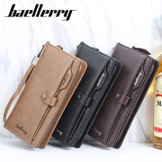 baellerry复古欧美男士长，钱包多功能手机包wallet大容量学生手包