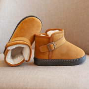 儿童棉鞋女童2023短靴，冬季宝宝雪地靴加绒男童防水冬天鞋靴子