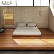 榻榻米床定制实木头床落地主，卧室阁楼地台，床阳台简易1.2米1.5米床
