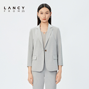 LANCY/悦朗姿女装2023夏季西装外套女宽松通勤高级感上衣