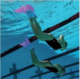 浮潜潜水装备美人鱼尾巴人鱼可调节小孩脚蹼游泳专用儿童训练单片