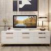 简约现代卧室铁艺电视柜，白色烤漆小户型电视柜，轻奢电视柜储物柜
