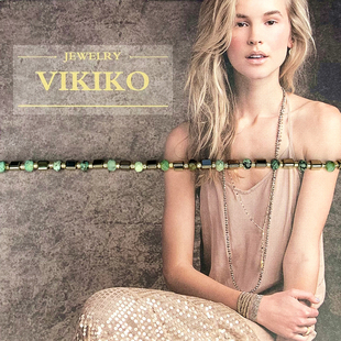 vikiko串珠天然石非洲(石非洲)凤凰绿松石复古小众，女生小手链个性简约绳