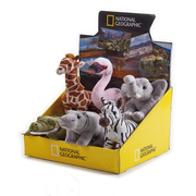 美国国家地理毛绒玩具，仿真动物玩偶公仔长颈鹿，火烈鸟斑马大象河马