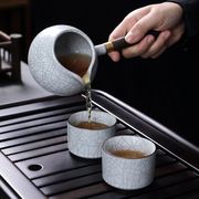 月白汝窑功夫茶具套组家用可养开片泡茶器防烫侧把.壶陶瓷茶