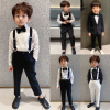 春季韩版男童衬衫西装礼服英伦气质儿童主持人走秀钢琴演出服