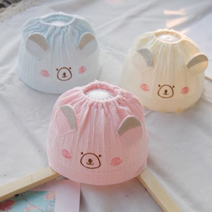 夏季宝宝空顶帽6-12个月，婴儿凉帽纯棉薄款新生儿胎帽护卤门胎帽