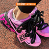 球鞋定制nikeairmaxfusion酷黑树莓做旧涂鸦解构女低帮跑步鞋