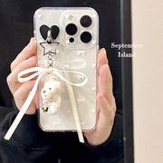 原创可爱少女心iphone15promax手机壳13透明闪粉软壳苹果14pro全包保护套