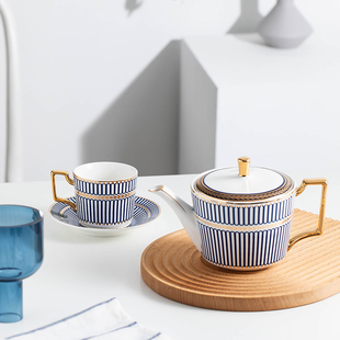 咖啡杯欧式小奢华陶瓷带勺家用水壶轻奢英式ins风杯子下午茶茶具