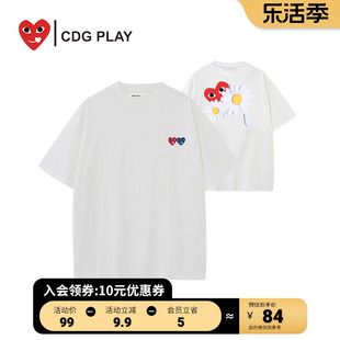 CDG PLAY商场同款2024夏INS潮流百搭休闲男女圆领短袖T恤潮牌