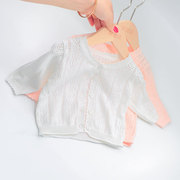 婴儿针织开衫春装儿童纯棉上衣2024夏空调(夏空调，)衫女童宝宝毛衣外套童装
