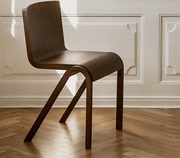 MENU侘寂风餐椅极简悬臂木椅北欧Ready Dining Chair