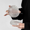 中古冰川磨砂杯垫创意加厚玻璃茶托隔热垫茶具配件小碟子盘子茶盘
