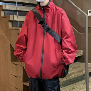 fogemma两面穿夹克，男2024春季美式休闲潮牌宽松冲锋衣外套运动衣