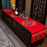 中式餐桌垫桌旗茶几桌布茶席，电视柜台布艺长方形，家用盖布防尘盖巾