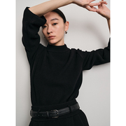 Ayuko 黑标系列 重工双面针法菠萝针肌理 100羊毛毛衣针织裤套装