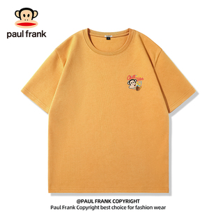 Paulfrank/大嘴猴重磅短袖T恤男2024夏季纯棉短t美式潮牌衣服