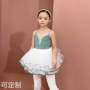女童舞蹈服短袖练功服中国舞，幼儿吊带练功服小女孩暗扣开档舞蹈服