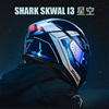 法国SHARK鲨鱼头盔Skwal 2星空骑行头盔防雾LED灯双镜片带尾翼