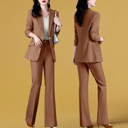 裤子两件套高级感春装，2024女装洋气时尚气质，春秋职业西装套装
