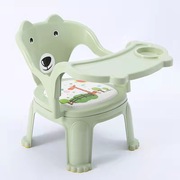婴儿童宝宝吃饭桌，餐椅子卡通叫叫靠背座椅塑料，凳子扶手吃饭小板凳