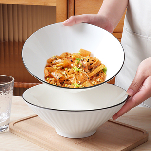 日式拉面碗家用2024陶瓷餐具吃面条碗泡面大碗大号汤碗斗笠碗