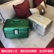 全铝镁合金行李箱化妆箱女15寸手提箱子母箱家用收纳箱美容箱17男