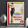 奥黛丽·赫本 蒂凡尼的早餐 经典电影海报装饰画爱情文艺餐厅挂画