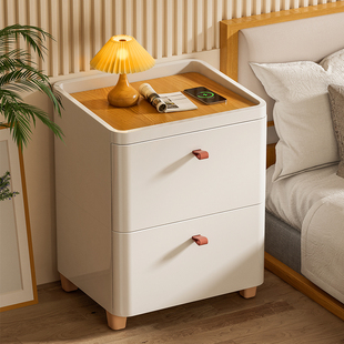 兴起日式卧室床头柜，简约现代北欧风抽屉式收纳柜零食储物箱置物架