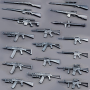 4D拼装军事模型1比6兵人步武器AK47游戏道具RPG火箭筒 儿童玩具