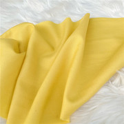 日本进口高端亮黄色精纺羊毛纯色舍纹尼全毛西装马甲裤子旗袍布料