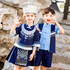 儿童广西壮族苗族服装中国风夏季短袖套班服三月三合唱演出表演服