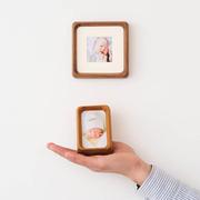 宝宝照片摆台3寸相框情侣儿童照片打印实木相框4寸5寸照片框迷你