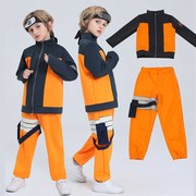 男童火影忍者cosplay服装儿童漩涡鸣人角色扮演套装日系动漫表演